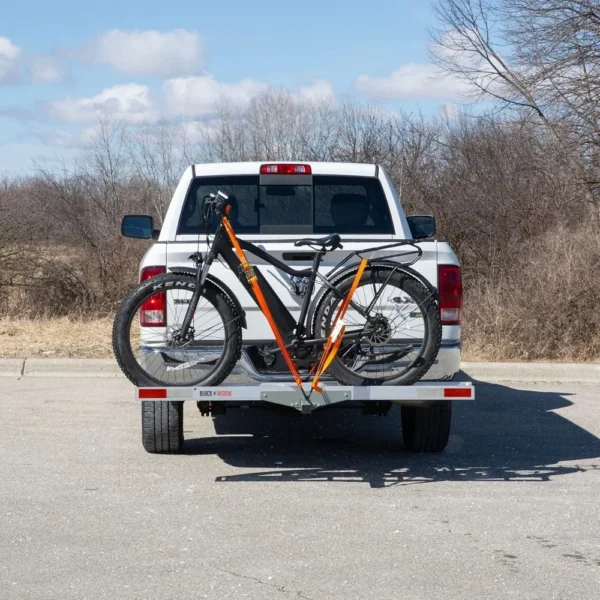 Aluminum e-Bike or Fat Tire Bike Carrier with Roll-On Roll-Off Ramp, 400 lb. Capacity, 2" Steel Hitch Tube, 5.5" Track - Image 5