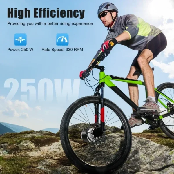 24V 250W Electric Bike Conversion Kit Common Bike Left Chain Drive Convert Bicycles into Electric Vehicles Bicycle E-Bike DIY